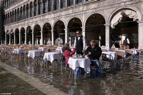 Tourists Wade Through Water In St Mark S Square After Venice Floods Again
