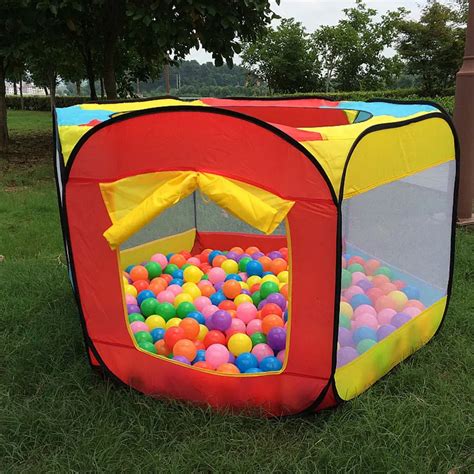 Tent For Kids Playhouse Indoor Outdoor Easy Folding Ball Pit Kids Play