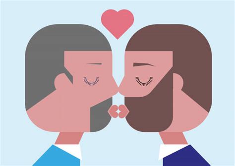 Ilustraciones De Lesbian Kiss Vectores Libres De Derechos Istock