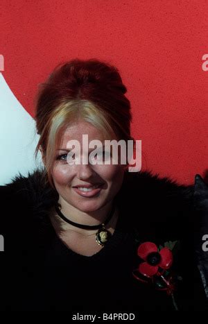 Geri Halliwell Of Pop Group Spice Girls Performing On Stage At Brit Awards Circa Stock