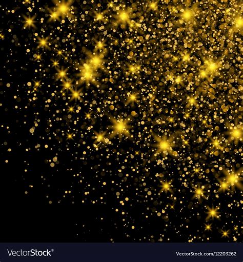 Gold Glitter Dust Texture Sparkling Background Vector Image