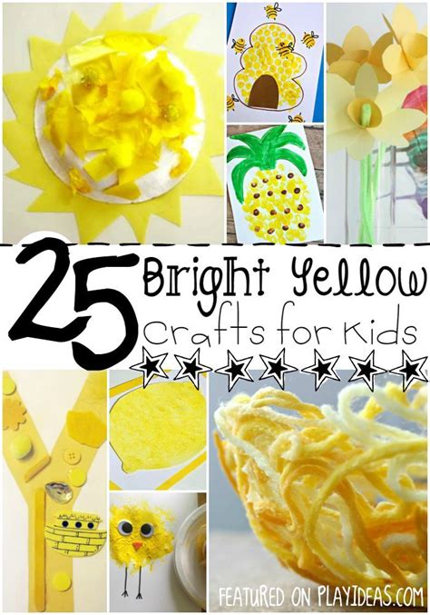 25 Bright Yellow Crafts For Preschoolers Yellow Crafts Preschool