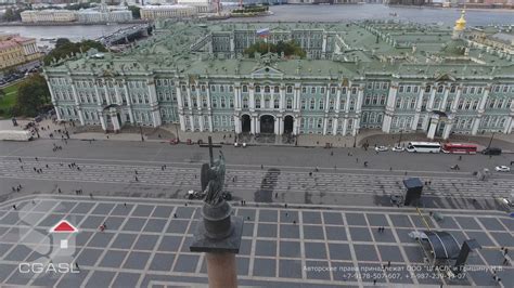 Аэросъемка Дворцовой площади Санкт Петербург Youtube