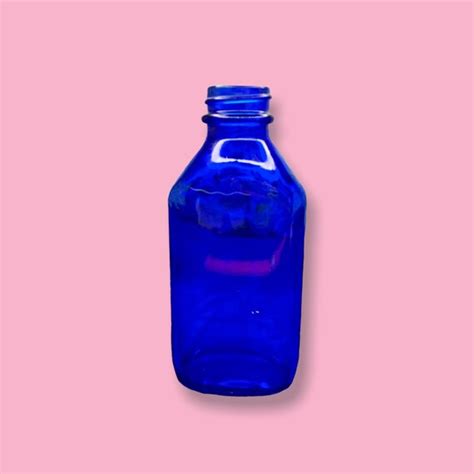 Vintage Cobalt Blue Glass Bottle Etsy