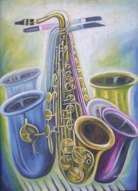 Colorful Saxophone Painting By Olaoluwa Smith Fine Art America