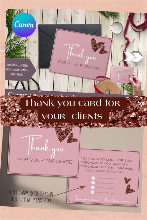 Thank You Cards Template Canva Business Card In 2022 Minimal
