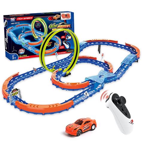 Cocobaby 46pcs Electric Car Track Racing Boy Kids Toy Race Track Set