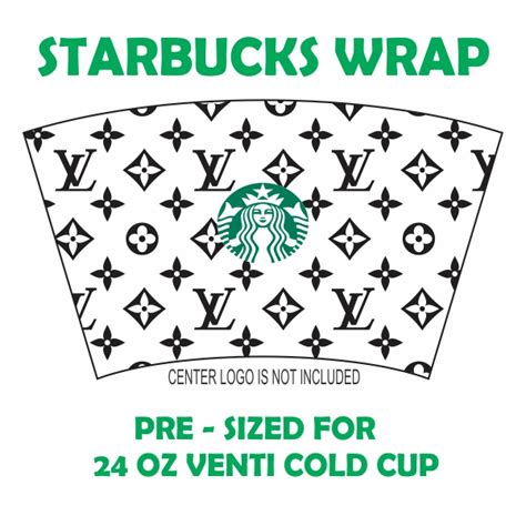 Full Wrap Louis Vuitton For Starbucks Cup Svg Lv Starbucks Cup Png
