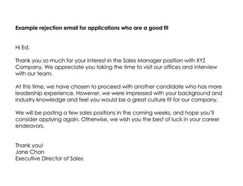 How To Write A Job Candidate Rejection Letter
