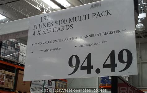 The itunes store also offers free itunes software for playing and organizing digital music and video files on apple and pc. iTunes $100 gift card Multi Pack | Costco Weekender