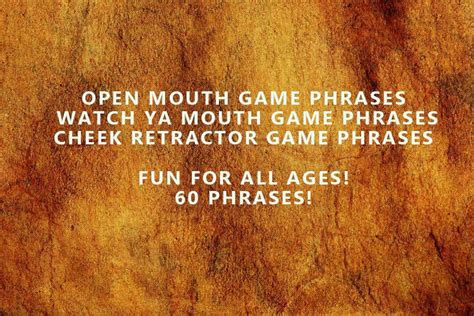 Weekend Special Only Open Mouth Game Phrases Watch Ya Etsy
