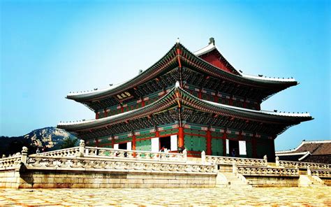 South Korea Temple Seoul Widescreen Hd Wallpaper