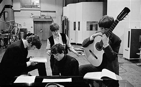 The Beatles In Emi Later Abbey Road Studios London England 1964