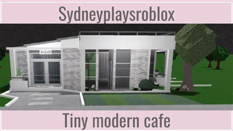 Tiny Modern Cafe Exterior Speed Build Welcome To Bloxburg Youtube