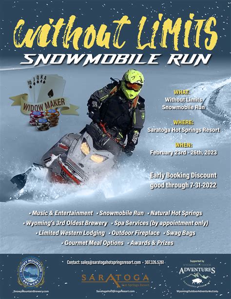 Early Bird Discount For 2023 Without Limits Snowmobile Run