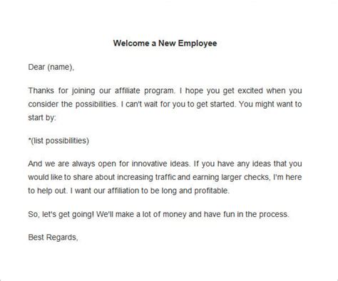 Welcome Template For New Employees