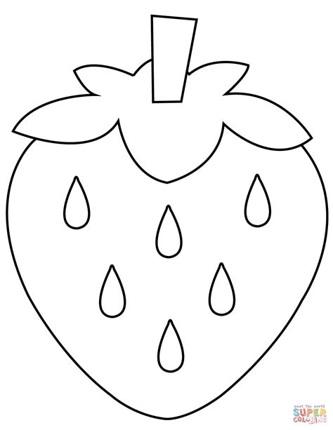 Printable Strawberry Coloring Page