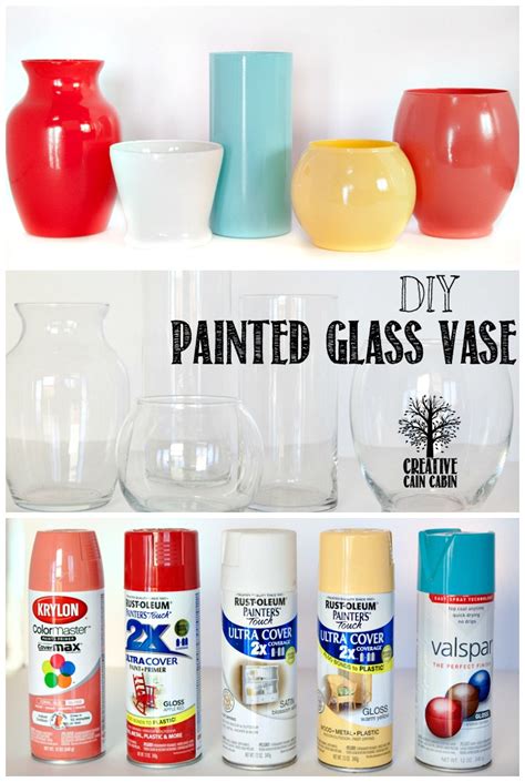 Diy Painted Glass Vase Creative Cain Cabin