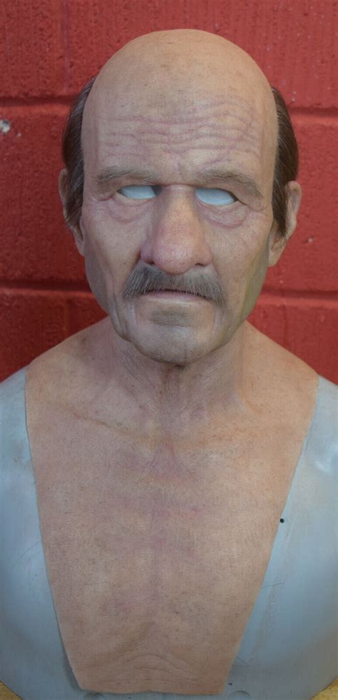 Made To Order Realistic Silicone Old Man Mask With Punched Eyebrows And