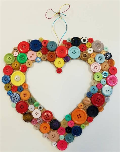 Heart And Button Craft For Adults Seniors Teens So Fun And Etsy
