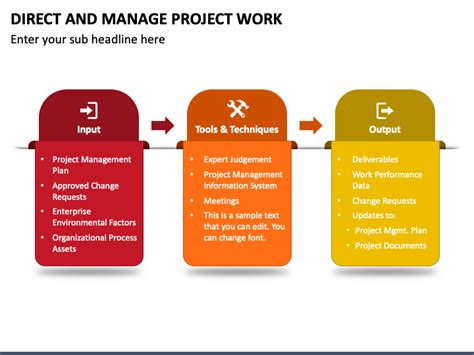 Direct And Manage Project Work Powerpoint Template Ppt Slides