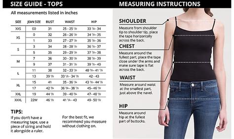 Wrangler Jeans Size Chart Womens