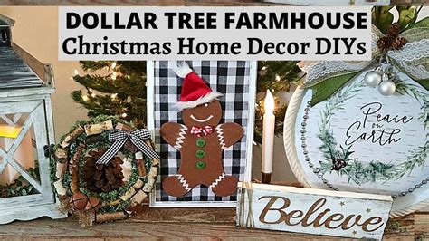 HIGH END DOLLAR TREE FARMHOUSE CHRISTMAS DIYS FARMHOUSE HOME DECOR CHRISTMAS DIYS YouTube