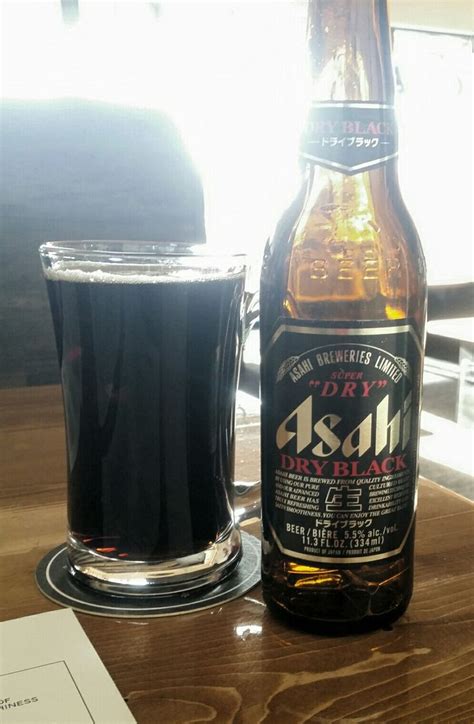 Asahi Dry Black Beer Japan 53 Alcohol Dark Black Creamy Head With