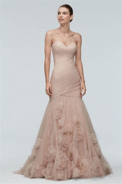 Watters Brides Starla Gown in Rose Gold with Rosettes ...