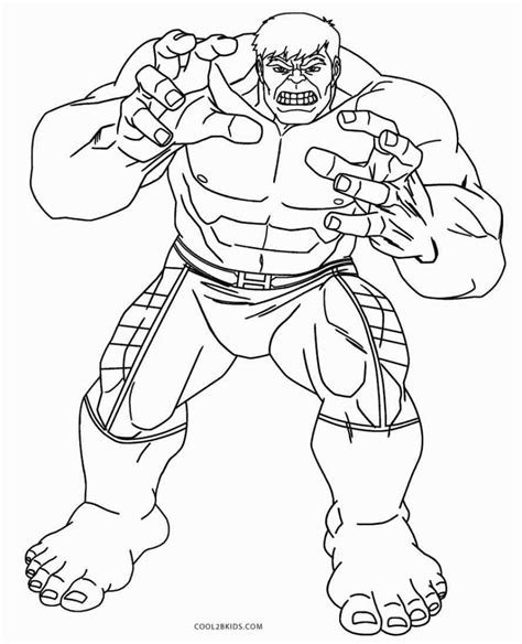 Dibujos de Hulk para colorear Páginas para imprimir gratis