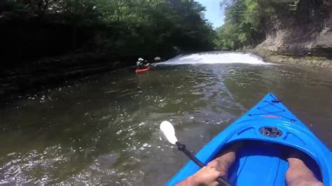 Kayaking Rock Creek Kankakee State Park Waterfall Fun Youtube