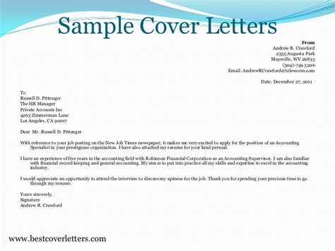 Emailing your resume directly to a hiring manager helps make sure they see it. Sample cover letters