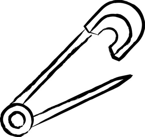 Premium Vector Safty Pin Hand Drawn Vector Illustration