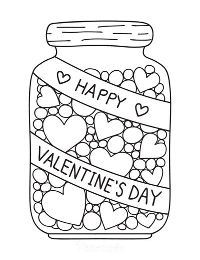 Free printable valentine's day coloring pages. 50 Free Printable Valentine's Day Coloring Pages