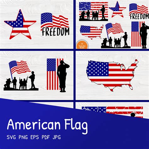 Svg Bundle American Flag Svg Masterbundles