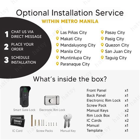 Hatsy New Arrival Wi Fi Digital Gate Lock Fingerprint Passcode