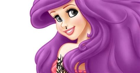 Purple Hair Tattooed Disney Characters
