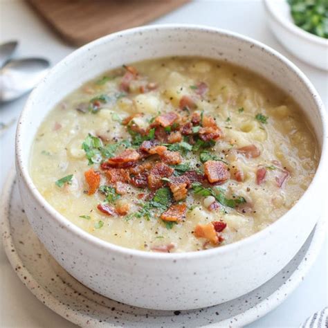 Creamy Potato Leek Soup With Bacon The Real Food Dietitians