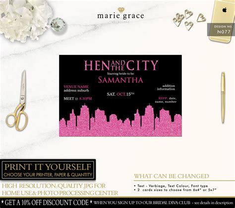 Sex And The City Invitations Girls Night Out Invitation Etsy