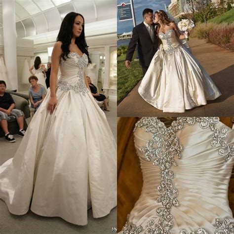 Elegant Crystal Wedding Dress 2015 Sweetheart Strapless Bridal Gown