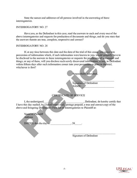 Connecticut Discovery Interrogatories From Defendant To Plaintiff With