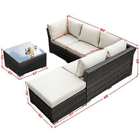 Giantex Pc Patio Sectional Furniture Pe Wicker Rattan Sofa Set Baci