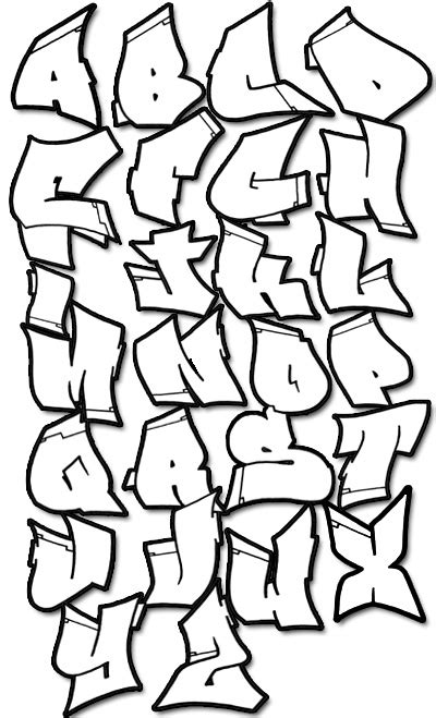 Abecedario Graffiti Letters A Z With Mindgem Design By Y Mas