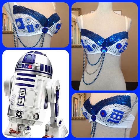 R2 D2 Rave Bra Costume Star Wars Rave Bra Rave Fashion Bra Designs
