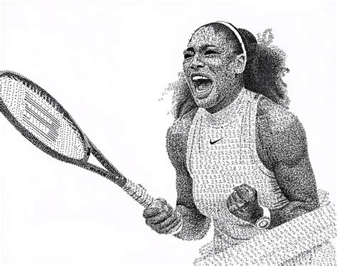 My Drawing Of Serena Williams I Wrote 23 Over And Over Again To