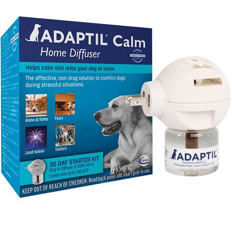 Adaptil helps dogs to cope when they are left home alone. ADAPTIL Calm Home Diffuser for Dogs (30 Day Starter Kit) 48 ml