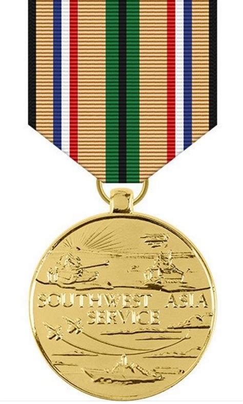 Southwest Asia Service Anodized Medal Us Military Medals Army Decor