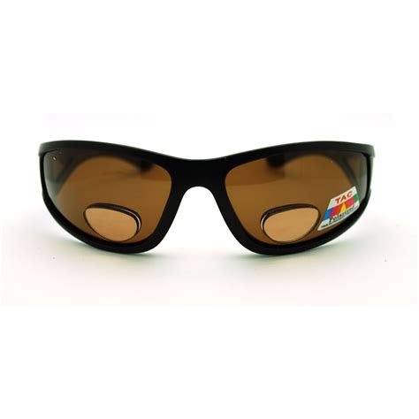 mens polarized brown lens sport warp biker sunglasses with bifocal reading lens ebay