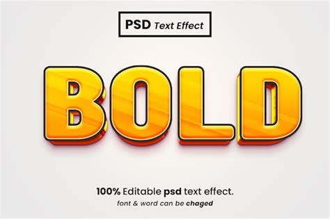 Premium Psd Bold 3d Editable Text Effect