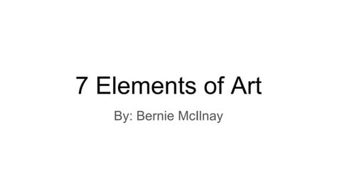7 Elements Of Art